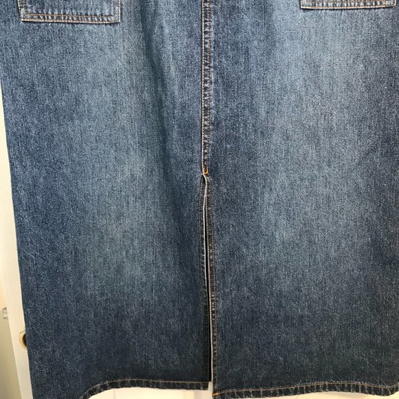 CAROLINA BLUE LONG SKIRT SZ 14 WAIST 34 X 35'' LONG FRONT SPLIT 14 1/2'' - Picture 3 of 5